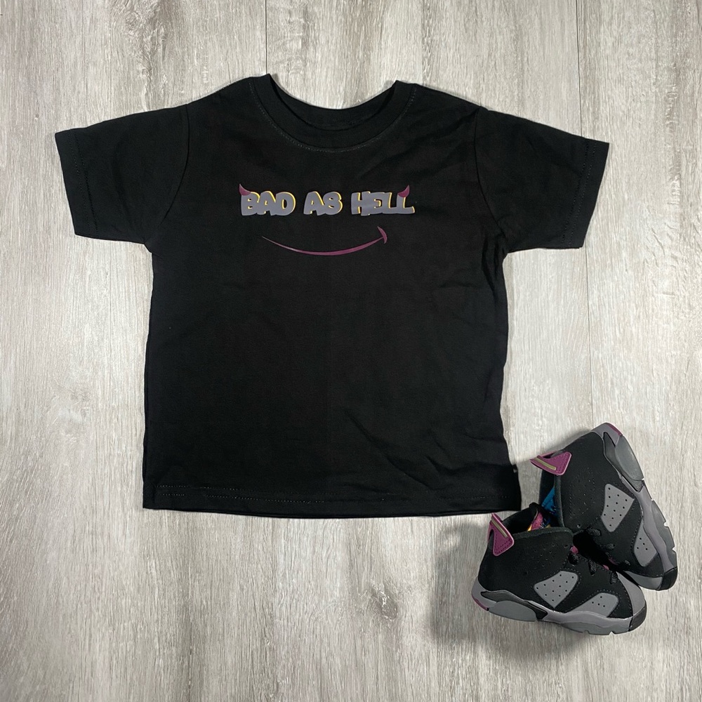 Bad As Hell kids T-shirt w shoes set